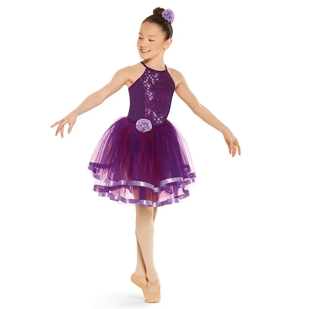 Pre-Owned Dance Costume Revolution RC19820 Large Child Purple Ballet